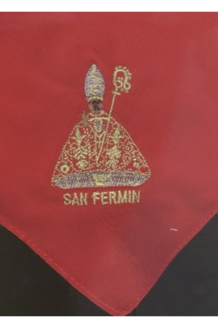 Pañuelo de San Fermín para niños bordado Santo