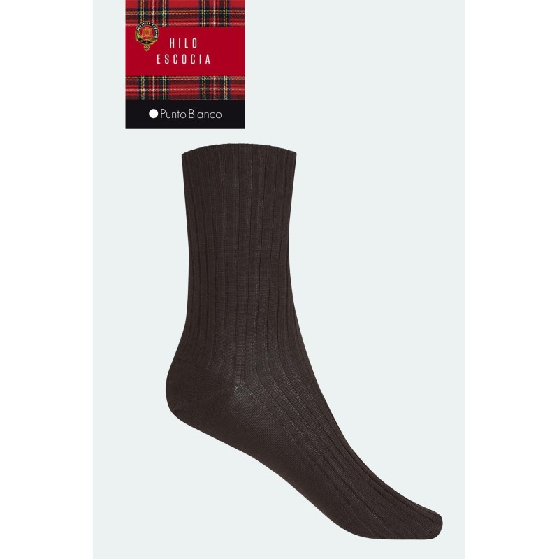 Pack de dos calcetines hilo de Escocia PUNTO BLANCO
