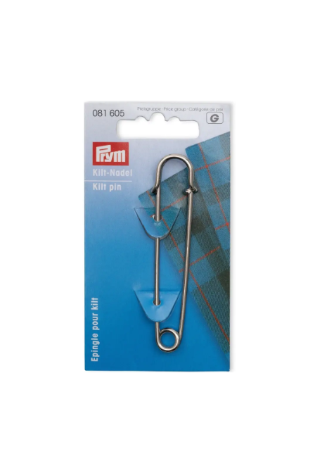 Prym 081605 Alfiler para kilt, 76 mm, color plateado