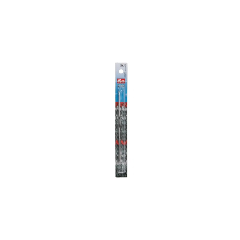 Prym 175 840 Aguja de crochet sin mango, 2,00 mm, color plata