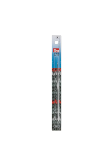 Prym 175845 Aguja de crochet sin mango, 1,25 mm, color plata