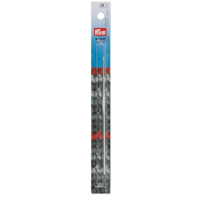 Prym 175845 Aguja de crochet sin mango, 1,25 mm, color plata