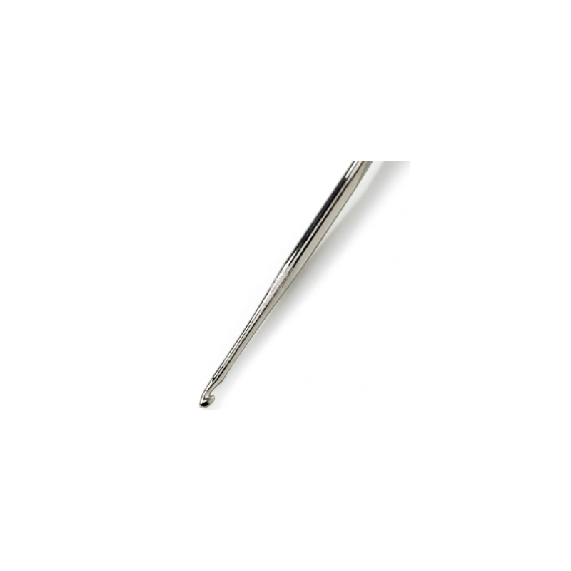 Prym 175 849 Aguja de crochet sin mango, 0,75 mm, color plata