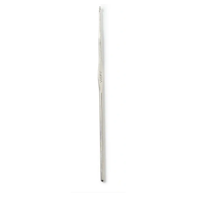Prym 175 851 Aguja de crochet sin mango, 0,60 mm, color plata