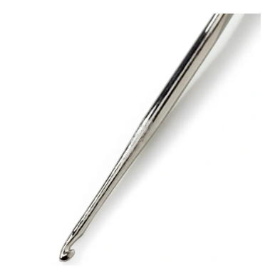 Prym 175 851 Aguja de crochet sin mango, 0,60 mm, color plata