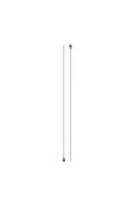 Prym 191473 Agujas de tejer de una sola punta, aluminio, 40 cm, 2,50 mm, gris
