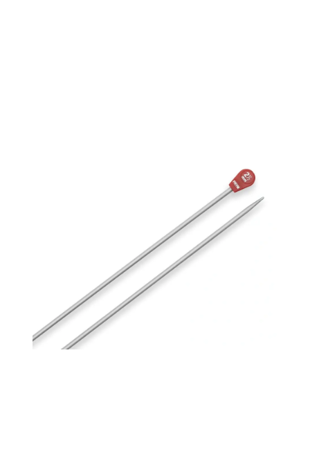 Prym 191473 Agujas de tejer de una sola punta, aluminio, 40 cm, 2,50 mm, gris