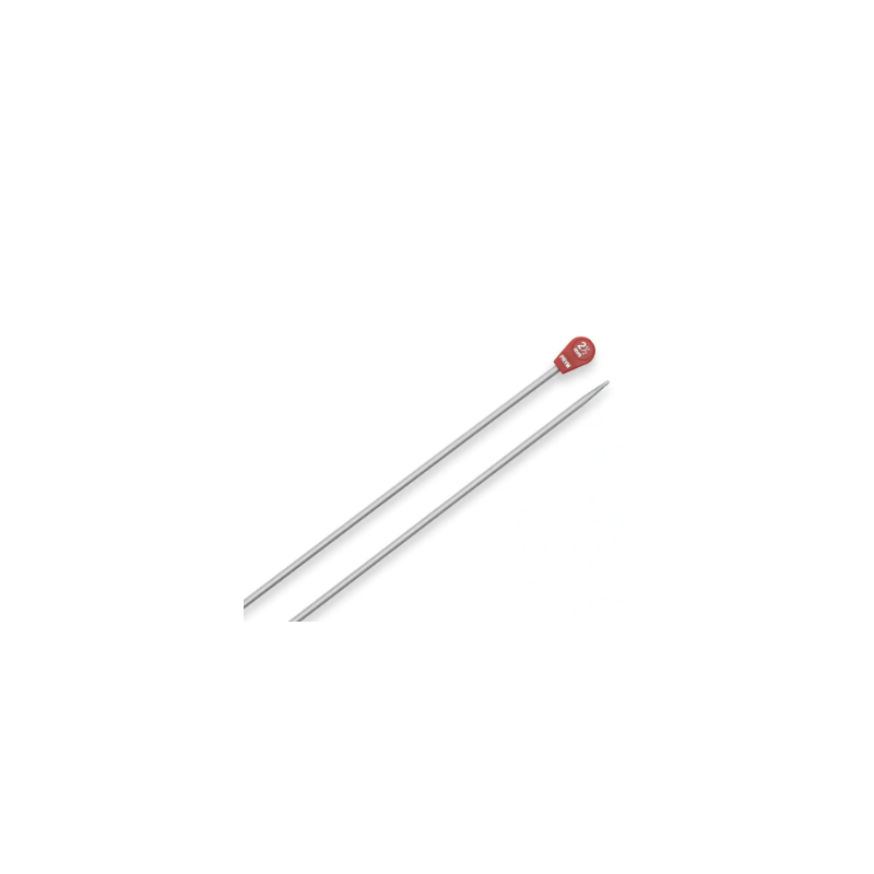 Prym 191 473 Agujas de tejer de una sola punta, aluminio, 40 cm, 2,50 mm, gris