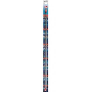 Prym 191473 Agujas de tejer de una sola punta, aluminio, 40 cm, 2,50 mm, gris