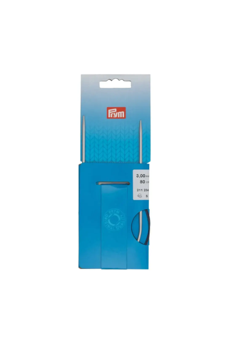 Prym 211234 Agujas circulares de aluminio, 80 cm, 3,00 mm, color gris