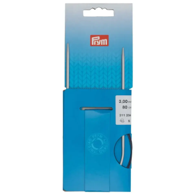 Prym 211234 Agujas circulares de aluminio, 80 cm, 3,00 mm, color gris