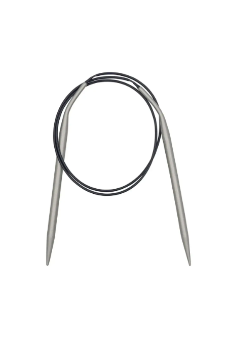 Prym 211309 Agujas circulares de tejer, aluminio, 80 cm, 6,00 mm, gris