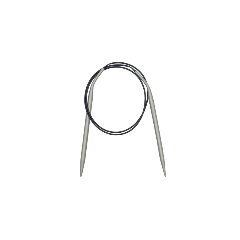 Prym 211309 Agujas circulares de tejer, aluminio, 80 cm, 6,00 mm, gris