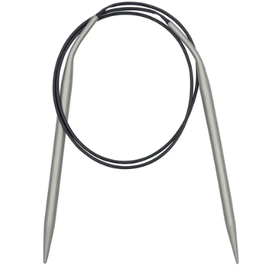 Prym 211309 Agujas circulares de tejer, aluminio, 80 cm, 6,00 mm, gris