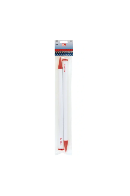 Prym 218235 Agujas de tejer de una sola punta, plástico, 40 cm, 20,00 mm, gris