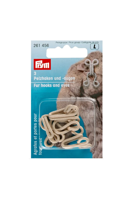 Prym 261456 Ganchos y ojales de piel, color beige