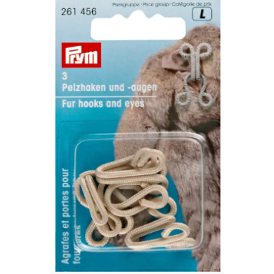 Prym 261456 Ganchos y ojales de piel, color beige