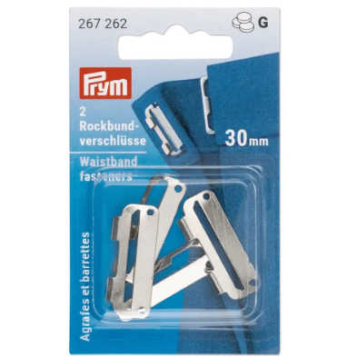 Prym 267262 Ganchos y barras para faldas, 30 mm, color plata