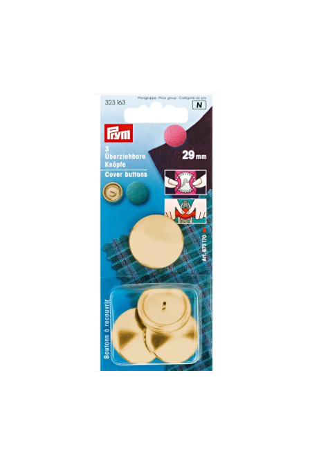 Prym 323163 Botones de cubierta, 29 mm, color dorado