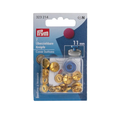 Prym 323214 Botones de tapa, con herramienta, 11 mm, color dorado