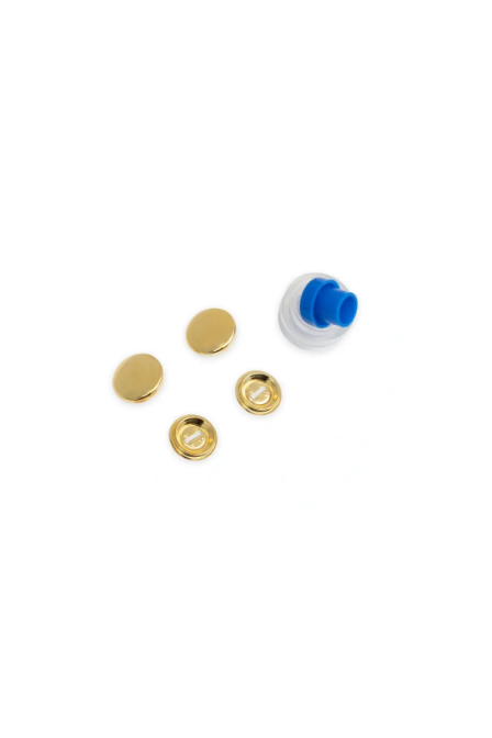 Prym 323 216 Botones de tapa, con herramienta, 19 mm, color dorado