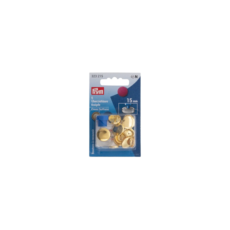 Prym 323 216 Botones de tapa, con herramienta, 19 mm, color dorado
