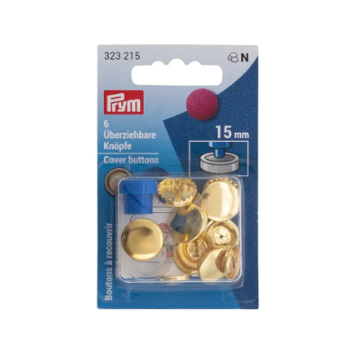 Prym 323 216 Botones de tapa, con herramienta, 19 mm, color dorado