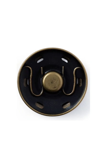 Prym 341261 Cierres a presión, 30 mm, latón antiguo