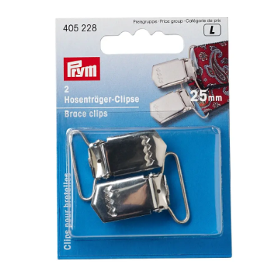 Prym 405224 Clips para tirantes, 30 mm, color plata