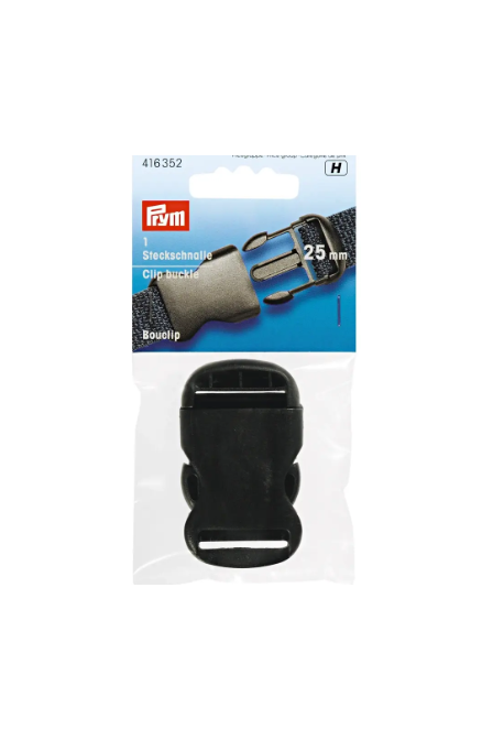 Prym 416 352 Hebilla de clip fuerte de 25 mm, color negro