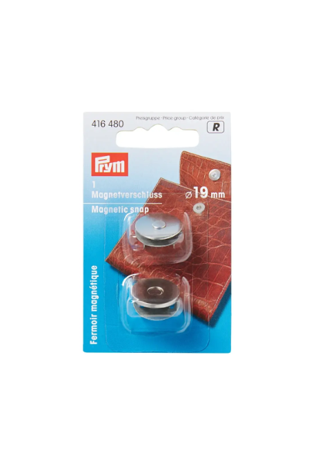 Prym 416480 Cierre magnético, 19 mm, color plateado