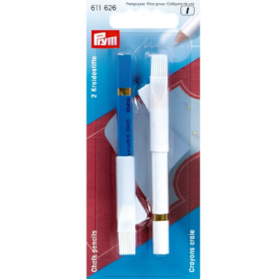 Prym 611626 Lápices de tiza y pincel, blanco/azul