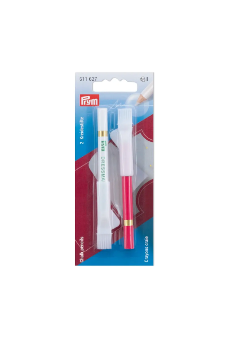 Prym 611627 Lápices de tiza y pincel, blanco/rosa