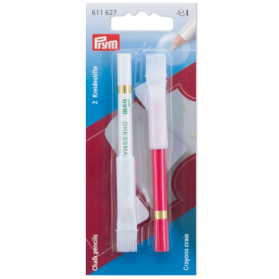 Prym 611627 Lápices de tiza y pincel, blanco/rosa