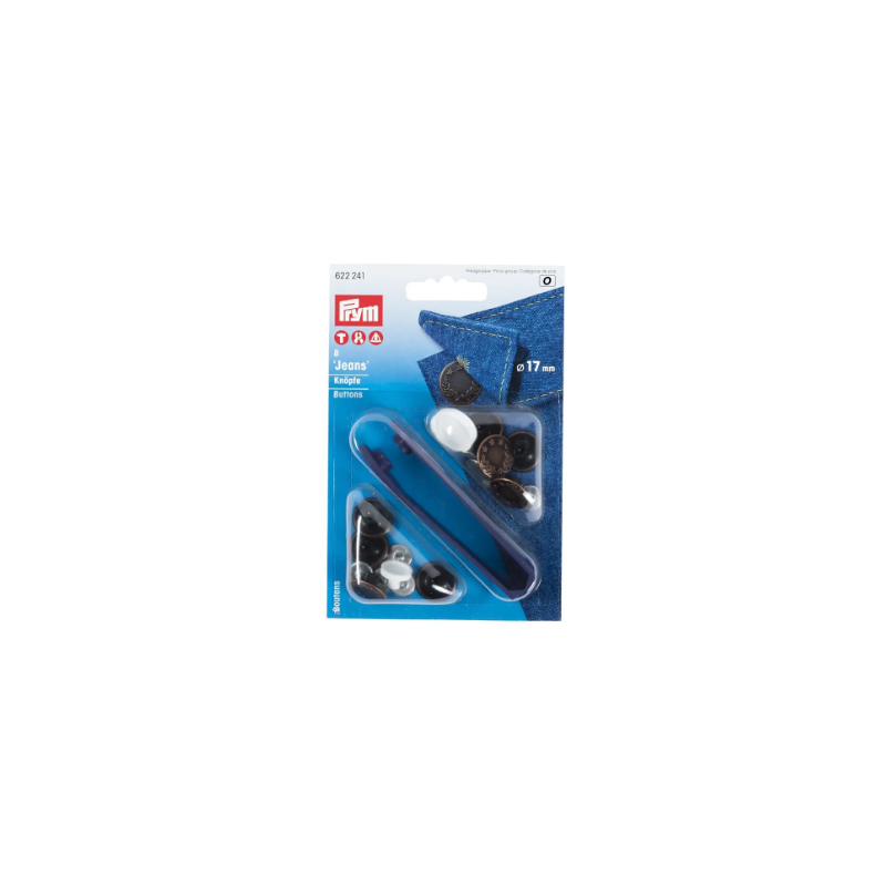 Prym 622 241 Botones para jeans sin coser, corona de laurel, 17 mm, cobre viejo