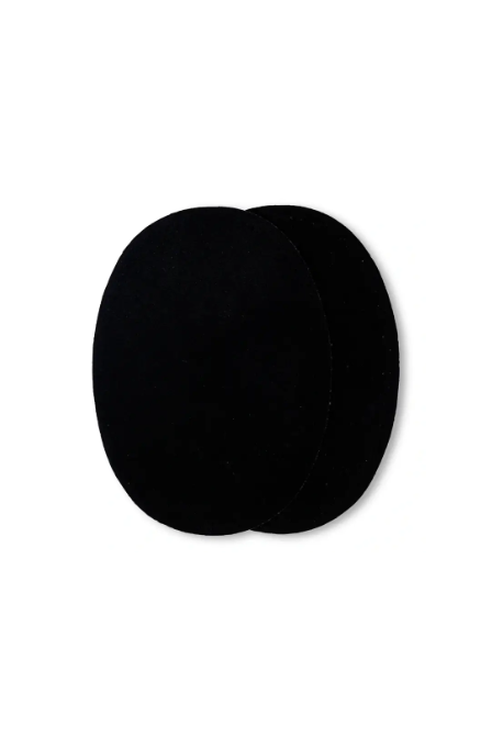 Prym 929370 Parches termoadhesivos de piel sintética aterciopelada, 10 x 14 cm, color negro