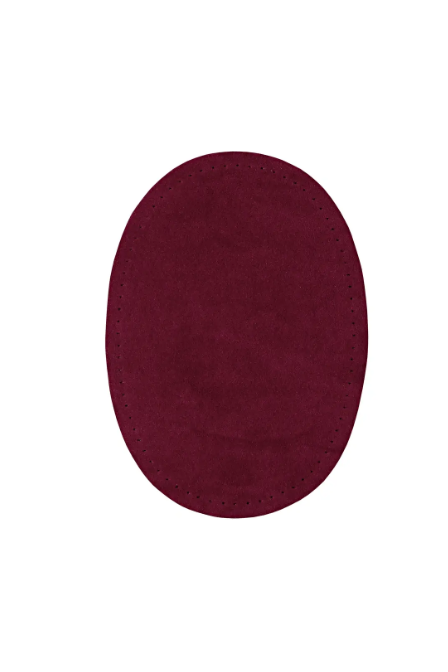 Prym 929374 Parches termoadhesivos de piel sintética aterciopelada, 10 x 14 cm, rojo oscuro