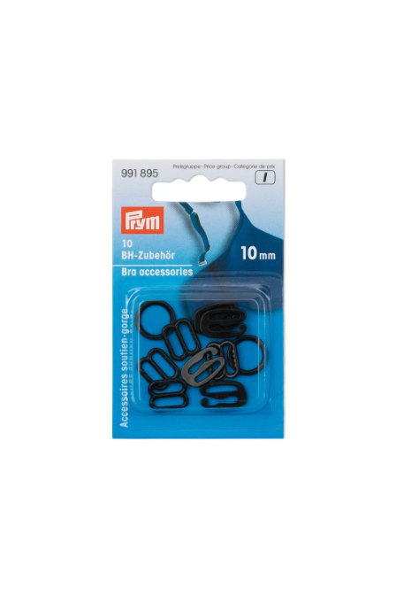 Prym 991895 Accesorio para sujetador, 10 mm, color negro