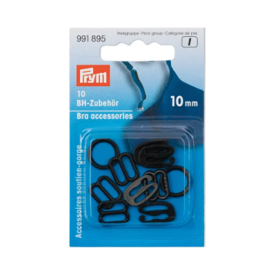 Prym 991895 Accesorio para sujetador, 10 mm, color negro