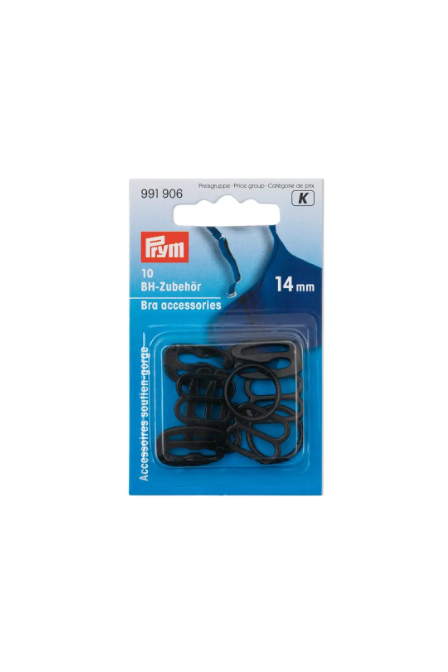 Prym 991906 Accesorio para sujetador, 14 mm, color negro