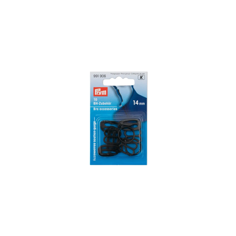 Prym 991 906 Accesorio para sujetador, 14 mm, color negro