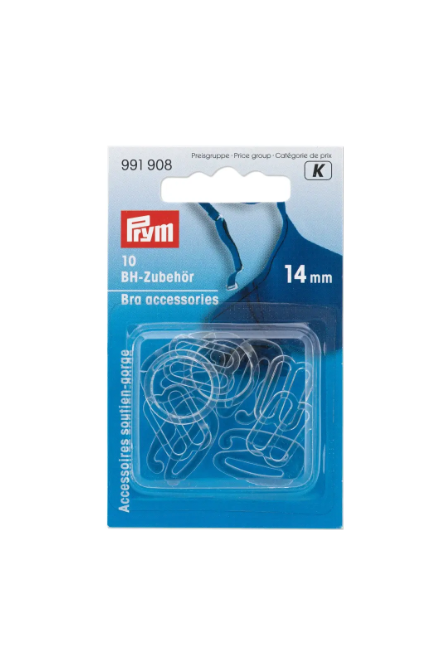 Prym 991908 Accesorios para sujetadores, 14 mm, transparentes