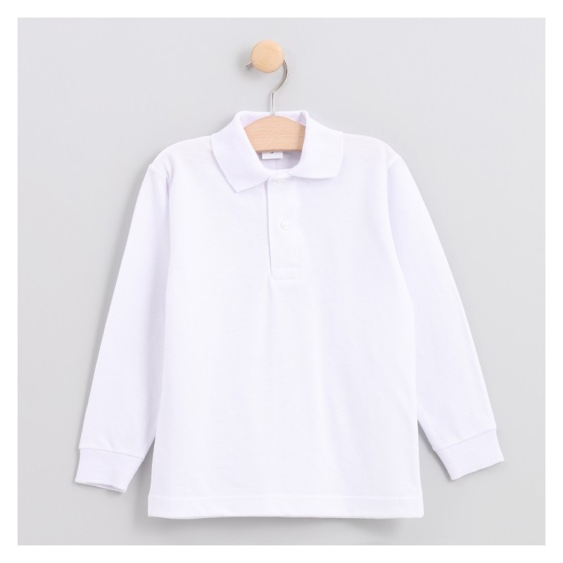 Polo blanco RAPIFE 1809 infantil manga larga talla 2-4
