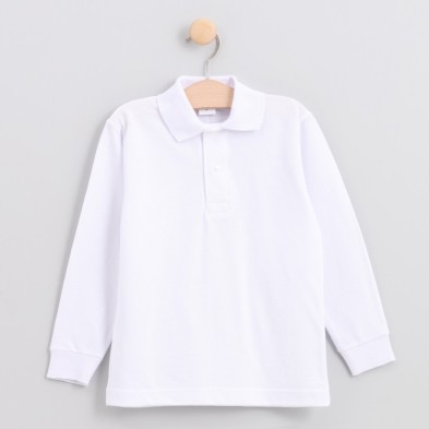 Polo blanco RAPIFE 1809 infantil manga larga talla 2-4