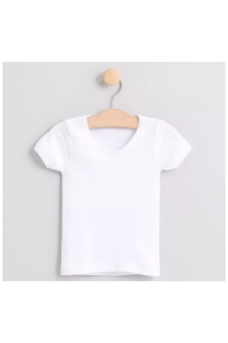 Camiseta interior térmica niña RAPIFE 370 blanca manga corta