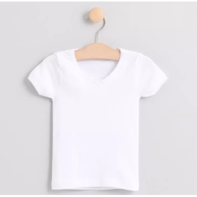 Camiseta interior térmica niña RAPIFE 370 blanca manga corta