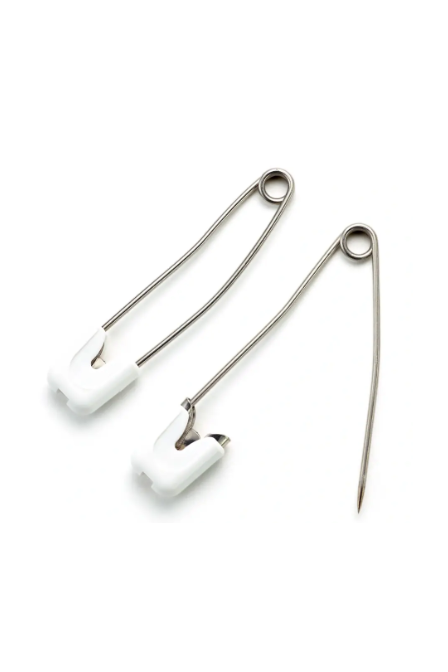 PRYM 086103 IMPERDIBLES DE ACERO INOXIDABLE CON TAPA DE PLÁSTICO PARA BEBÉ