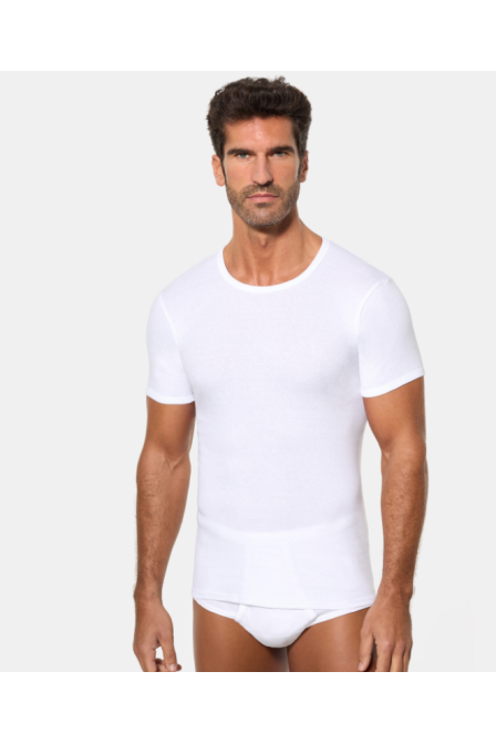 ABANDERADO 306 CAMISETA DE MANGA CORTA CUELLO REDONDO DE ALGODÓN CANALÉ