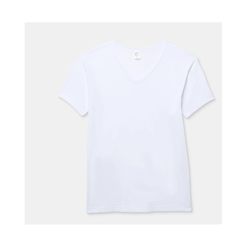 ABANDERADO 508 CAMISETA INTERIOR MANGA CORTA, CUELLO EN V ALGODÓN 100%