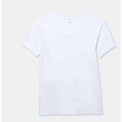 ABANDERADO 508 CAMISETA INTERIOR MANGA CORTA, CUELLO EN V ALGODÓN 100%